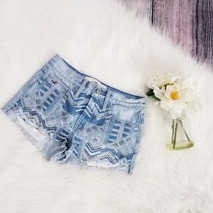 HOLLISTER STUDDED JEAN SHORTS SZ 00